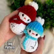 ⛄ Mini Snowman Crochet Pattern