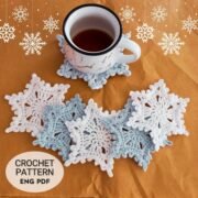 ❄️ Crochet Snowflake Coaster Pattern