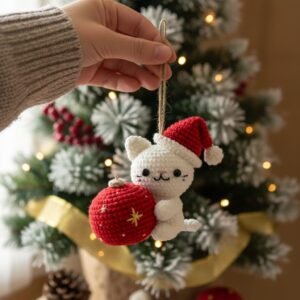 🎄 Christmas Cat and Ball Crochet Pattern - Image 5