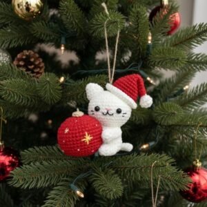 🎄 Christmas Cat and Ball Crochet Pattern - Image 4