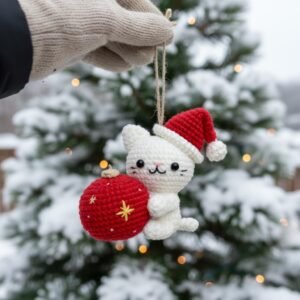 🎄 Christmas Cat and Ball Crochet Pattern - Image 9