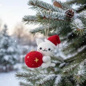🎄 Christmas Cat and Ball Crochet Pattern - Image 3