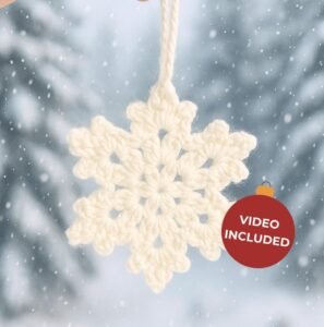 Christmas Snowflake Crochet VIDEO Pattern - Image 8