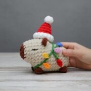 🎄 Christmas Capybara Crochet Pattern – No-Sew Amigurumi | Christmas Ornament - Image 8