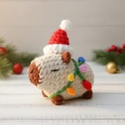 🎄 Christmas Capybara Crochet Pattern – No-Sew Amigurumi | Christmas Ornament