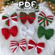 🎄 Christmas Bow Crochet Pattern – Cute Tree Decoration