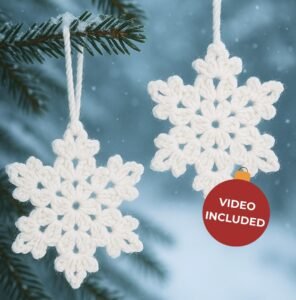 Christmas Snowflake Crochet VIDEO Pattern - Image 3