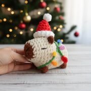 🎄 Christmas Capybara Crochet Pattern – No-Sew Amigurumi | Christmas Ornament - Image 2