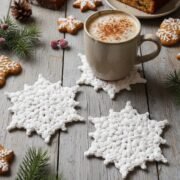 Snowflake Star Crochet Pattern: Christmas Ornament, Coaster (PDF Download - Image 2